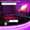 12 V Wifi Cob Led Rgb juosta Alexa 5 m, Rgb pritemdoma Cob šviesos juosta Led šviesos juosta, 576 šviesos diodai/m, valdoma programėle, suderinama su Alexa Google Home