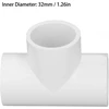 Ventiliatorius 12 vnt. Pvc vamzdžių jungtys, 3 krypčių, 32 mm, stačiu kampu