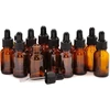 12 x 10ml Gintarinio Stiklo Buteliukai su Lašintuvu