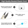 Laikrodis 120 metrų elastinga juostelė apyrankėms, 0,6 mm skaidrus elastingas nailono virvelės dirželis apyrankėms, elastinga juostelė apyrankėms, atspari plyšimui, skirta "pasidaryk pats" amatams, karoliukų papuošalams, papuošalų gamybai, vėriniams
