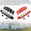 12v-48v Dc magistralės paskirstymo blokas 250a magistralės dėžė su 4 x M8 gnybtų varžtais, didelio našumo modulis, maitinimo paskirstymo bloko įžeminimo srovė automobiliui Rv valčiai jachtai (raudona juoda, 2 vnt.)