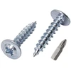 (1300 vnt. pakuotė) Cinkuoti plieno 4.0 x 20mm medsraigčiai metaliniai varžtai modifikuota santvaros galvutė savaime įsisriegiantys (1300, 4.0 x 20mm)