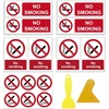 14 vnt. ženklas „nerūkyti“, 3 stiliai, lipdukas „šiose patalpose“, pastatas, parduotuvė, viešbutis, baras, kavinė, savaime prisitaikantis su 2 įbrėžimais