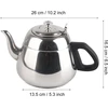 1,5 l / 2 l nerūdijančio plieno arbatinukas, arbatinukas su lapeliais, karšto vandens virdulys su nuimamu filtru (2 l)