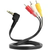 1.5 m 3.5 mm lizdas į Rca kištukinį vaizdo kabelį, suderinamas su Sony Tv Tcl Tv