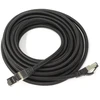 1,5 m - juodos spalvos medvilninis cat 6a patch kabelis juodas - 10 vnt. tinklo kabelio audinio medvilninis apvalkalas cat 6 a kabelis rj 45 lan ethernet patch kabelis 500 mhz 10 gb s - 10 x 1,5 m