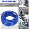 15 m suspausto oro žarna Pvc kompresoriaus oro žarna su greita jungtimi 20 barų 60 kg/cm² 850 psi oro žarnos priedai pneumatiniams įrankiams, mėlyna
