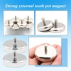 15 neodimio magnetų, 20 mm skersmens, su m4 sriegiu, 14 kg sukibimo jėga, magnetinės sistemos, apvalūs neodimio magnetai su sriegiu, ypač stiprūs magnetai varžtams, kilpelėms ar kabliams