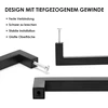 15 vnt. juodos virtuvės rankenėlės, 128 mm, nerūdijančio plieno