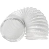 16 cm / 160 mm - 1 m ilgio balto pvc dulkių surinkimo vamzdis - vakuuminis vamzdis - lanksti vakuuminė žarna - idealiai tinka šiltnamio palapinėms, auginimo dėžėms, šiltnamiams, namų ventiliacijos plastikui - spyruoklinio plieno vielos žarna