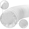 16 cm / 160 mm - 1 m ilgio balto pvc dulkių surinkimo vamzdis - vakuuminis vamzdis - lanksti vakuuminė žarna - idealiai tinka šiltnamio palapinėms, auginimo dėžėms, šiltnamiams, namų ventiliacijos plastikui - spyruoklinio plieno vielos žarna