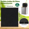 16 vnt. komposto konteinerių filtrų rinkinys, aktyvintos anglies komposterio filtras, anglies filtras organinių atliekų dėžei, aktyvintos anglies filtro kilimėlis, universalus dydis, organinių šiukšlių dėžės kvadratinis filtras kompostui
