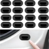 16 x patobulinti automobilio durelių buferio lipdukai, pastorintas silikoninis automobilio durelių amortizatorius su lipniu paviršiumi, universalūs automobilio priedai durelėms, buferiui, variklio dangčiui, bagažinei