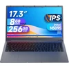 17 colių nešiojamas kompiuteris, 8 gb ram 256 gb ssd nešiojamas kompiuteris su celeron quad core n5095 (iki 2,9 ghz), vokiečių klaviatūra, ips fhd ekranas, internetinė kamera, dual wifi, bluetooth 4.2, hdmi, usb 3.0, type-c