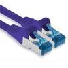 1attack.de 1 x 1.5 m Cat.6 - Ethernet Gigabit Lan tinklo Patch kabelis Rj45 Cat 6 A 10000 Mbit s Sftp Pimf 500 Mhz - violetinis (5 vnt.)