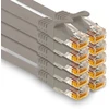 Šakotuvas 1attack.de - 10 X 2.0m Cat7 Ethernet kabelis 10 Gb/s Lan tinklo jungiklis pilkas