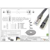1attack.de 15 m - mėlyna - 1 vnt Cat.7 gigabitinis ethernet Lan plokščias kabelis (rj45) tinklo kabelis, neapdorotas kabelis (10 Gbit/s) instaliacinis kabelis plonas suderinamas su Cat.5 - Cat.5e - Cat.6
