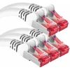 1attack.de 2m - 5 vnt. - Cat6 Ethernet Lan kabelis Rj45 - baltas - didelės spartos tinklo kabelis transliacijai, žaidimams, televizoriui ir kompiuteriui - stabilus ir patvarus - puikiai tinka namų tinklui ir biurui