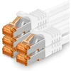 1attack.de Cat.7 tinklo kabelis Cat7 ethernet kabelis patch kabelis tinklo Lan kabelis Cat.7 neapdorotas kabelis 10 gb/s (sftp pimf lszh) rinkinys su rj45 jungtimi cat.6a