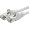1attack.de tinklo kabelis Cat 5e ekranuotas folija ir pynėmis Sftp tinklo jungiamasis kabelis su 2x Rj45 jungtimis 3.0 m baltas