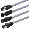 1conn 2 m cat8 gigabitinis eterneto tinklo kabelis 40 gb s ftp lszh cat 8 duomenų kabelis rj45 pilkas - 10 vnt. pakuotė 2 m