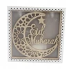 1pc Wood Eid Mubarak stalinė lempa siena stalas dekoras musulmonų festivalio stilius 4