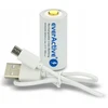 1x Akumuliatorius 16340 Rcr123a 700mah 3,7v Li-ion Micro Usb Everactive