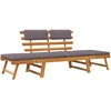 2-1 Sodo sofa su pagalvėmis, 190cm, akacijos medienos masyvas