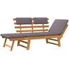 2-1 Sodo sofa su pagalvėmis, 190cm, akacijos medienos masyvas