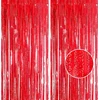 2 blizgučių užuolaidų rinkinys, raudona, 1m x 2.5m