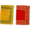 2 dalių rinkinys mat aasan velvetinė pooja medžiaga aasan dekoratyvinė medžiaga (dydis: - 18 colių x 12 colių) daugiafunkcinėms indų tradicinėms pooja festivalio dekoracijoms ir pooja reikmenims laxmi (raudona, geltona)