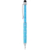 2 in 1 capacitive touchscreen stylus pen ir ballpoint rašiklis su swarovski kristalais + 2 papildomi užpildai, mėlynas