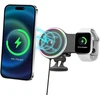 2-in-1 įkroviklis, automobilinis laikiklis, belaidis mobiliojo telefono laikiklis, automobilinis magnetas, 15w greitas belaidis automobilinis įkroviklis mobiliojo telefono laikiklis, automobilinė įkrovimo stotelė, greitas įkroviklis, skirtas iphone 16/15/