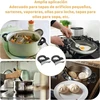 2 juodos puodo šoninės rankenos, atsparios karščiui, pakaitinės rankenos slėginei viryklei, garų puodui, padažui, namų virtuvės reikmenims