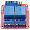 2 kanalų relės modulis 5v 12v 24v valdymo plokštė su optokoplieriaus izoliacija aukšto ir žemo lygio trigeris 50x41x18.5mm (5v)