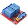 2 kanalų relės modulis 5v 12v 24v valdymo plokštė su optokoplieriaus izoliacija aukšto ir žemo lygio trigeris 50x41x18.5mm (5v)