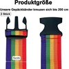 2 lagamino diržų rinkinys, lagamino diržas, ypač akį traukiantis lagamino diržas, patvarūs personalizuoti lagamino diržai, lagaminų uždarymas keliaujant, reguliuojamas, neslystantis kelioninis priedas
