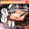 2 nerūdijančio plieno gaminimo pincetų rinkinys, 30 cm virtuvės pincetų rinkinys, profesionalūs virtuvės pincetai, preciziški dantyti pincetai Bbq, stovyklavimui, remontui, patiekimui, gaminimui, kepimui
