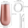 2 šampano taurių rinkinys, nerūdijančio plieno šampano taurės, rožinio aukso spalvos šampano taurė, vyno taurė su dangteliu, 170 ml izoliuotas varinis puodelis, vyno šampano puodelis