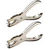 2 vienetų pakuotė vienos skylės perforatoriai, apvalūs skylmušiai, metalinės perforavimo replės, skirtos popieriui, nuotraukoms, atvirukams, kortelėms (3 mm/6 mm)