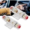 2 vnt. automobilio audio agu saugiklio laikiklis, automobilio audio saugiklių dėžutė su 60a 80a saugiklio laikikliu, skirtas 4 6 8 gabarito laidams 12-24 v