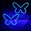 Pakabinamas šviestuvas 2 vnt. drugelio neoninių lempų rinkinys, neoninė lempa su usb arba 3 aa baterijomis vakarėliams, gimtadieniams, vestuvėms, sienų barams, miegamajam, vidaus patalpoms ir kalėdinėms dovanoms