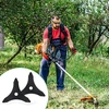 2 vnt. mulčiuojančių peilių krūmapjovei, 3 dantų mangano plieno peilis, 25,4 mm skylės skersmuo, lengvas ir plonas, skirtas vejai ir piktžolėms (netinka storoms šakoms ar akmenims)