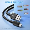 2 vnt. Usb C kabeliai 5m, Usb A į Usb-c įkrovimo ir duomenų sinchronizavimo laidas