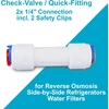2 x 1/4" atbuliniai vožtuvai vandens filtrams ir šaldytuvams