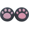 2 x rožinės silikoninės analoginės valdiklio svirties rankenėlės, skirtos Nintendo Switch Ns Controller Joy-con Thumbstick, mielos katės letenėlės