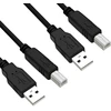 2 x usb spausdintuvo kabelis, 1.8 metro, usb 2.0 tipo b kabelis, didelės spartos usb 2.0 kabelis tipo a į tipo b spausdintuvams ir skaitytuvams, tvirta konstrukcija užtikrina patikimumą ir apsaugą nuo trukdžių