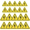 20 lipdukų rinkinys įspėjamasis ženklas apie elektros pavojų, įspėjimas apie elektros įtampą, aukštos įtampos įspėjamasis lipdukas, trikampis ženklas, folijos įspėjamasis lipdukas, 5 ir 10 cm dydžio, skirtas naudoti patalpose ir lauke