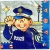 20 popierinių servetėlių Police Paul the Police vaikų gimtadienio vakarėliams ir teminiams vakarėliams