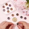 20 vnt. 14 mm indiško agato karoliukai su didelė skylutė